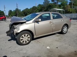 Salvage cars for sale from Copart Savannah, GA: 2009 Toyota Corolla Base