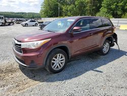 Salvage cars for sale at Concord, NC auction: 2015 Toyota Highlander LE