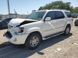 Salvage cars for sale from Copart Oklahoma City, OK: 2006 Toyota Sequoia Limited