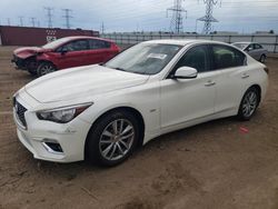 Salvage cars for sale from Copart Elgin, IL: 2018 Infiniti Q50 Luxe