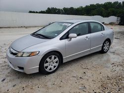 Salvage cars for sale from Copart New Braunfels, TX: 2009 Honda Civic LX