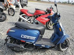 Salvage motorcycles for sale at Mentone, CA auction: 2022 Kymco Usa Inc Like 150