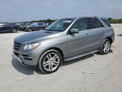 Salvage cars for sale at West Palm Beach, FL auction: 2015 Mercedes-Benz ML 350