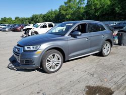 Salvage cars for sale at Ellwood City, PA auction: 2018 Audi Q5 Premium Plus