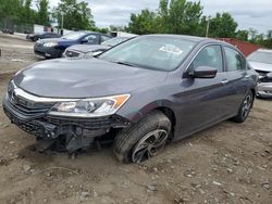 Honda Accord LX salvage cars for sale: 2016 Honda Accord LX