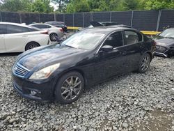 Salvage cars for sale at Waldorf, MD auction: 2013 Infiniti G37