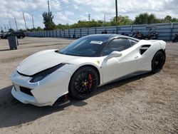 Salvage cars for sale from Copart Miami, FL: 2016 Ferrari 488 GTB