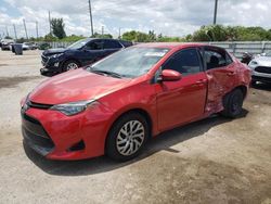 Carros salvage para piezas a la venta en subasta: 2018 Toyota Corolla L