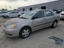 Salvage cars for sale from Copart Jacksonville, FL: 2003 Toyota Corolla CE