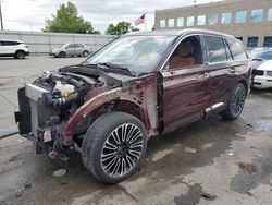 Salvage cars for sale at Littleton, CO auction: 2021 Lincoln Aviator Black Label