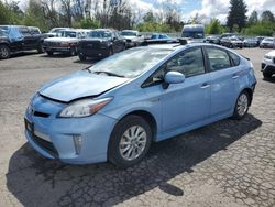 Salvage cars for sale from Copart Portland, OR: 2012 Toyota Prius PLUG-IN