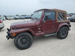 Salvage cars for sale at San Antonio, TX auction: 2002 Jeep Wrangler / TJ Sahara