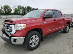 Salvage cars for sale from Copart Spartanburg, SC: 2016 Toyota Tundra Crewmax SR5