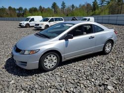 Salvage cars for sale at Windham, ME auction: 2010 Honda Civic DX
