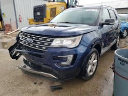 Salvage cars for sale at Pekin, IL auction: 2017 Ford Explorer XLT