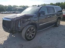 Salvage cars for sale from Copart Charles City, VA: 2017 Cadillac Escalade ESV Luxury