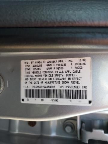 2007 Honda Accord Value