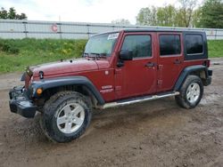 Salvage cars for sale at Davison, MI auction: 2010 Jeep Wrangler Unlimited Sport