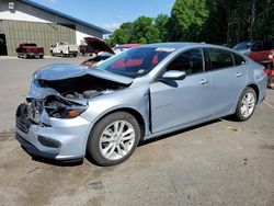 Salvage cars for sale from Copart East Granby, CT: 2017 Chevrolet Malibu LT