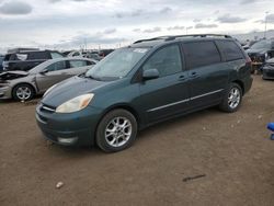Salvage cars for sale at Brighton, CO auction: 2004 Toyota Sienna XLE