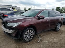 Salvage cars for sale at Elgin, IL auction: 2015 Acura MDX Technology