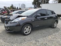 Salvage cars for sale from Copart Graham, WA: 2011 Nissan Leaf SV