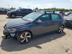 Salvage cars for sale at Indianapolis, IN auction: 2018 Volkswagen GTI S