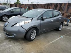 Salvage cars for sale from Copart Wilmington, CA: 2014 Nissan Leaf S