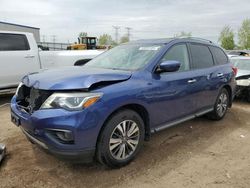 Salvage cars for sale at Elgin, IL auction: 2017 Nissan Pathfinder S