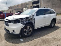 Salvage cars for sale from Copart Fredericksburg, VA: 2016 Toyota Highlander Limited