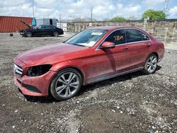 Salvage cars for sale at Homestead, FL auction: 2018 Mercedes-Benz C300