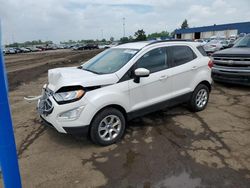 Salvage cars for sale at Woodhaven, MI auction: 2018 Ford Ecosport SE