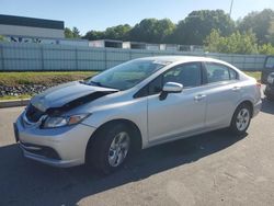 Salvage cars for sale at Assonet, MA auction: 2015 Honda Civic LX