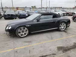Bentley Continental salvage cars for sale: 2016 Bentley Continental GTC V8