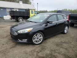Salvage cars for sale at East Granby, CT auction: 2017 Ford Focus Titanium