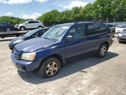 Salvage cars for sale at North Billerica, MA auction: 2001 Toyota Highlander
