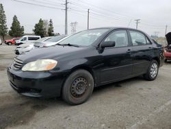 Vehiculos salvage en venta de Copart Rancho Cucamonga, CA: 2003 Toyota Corolla CE