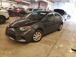 Salvage cars for sale at Wheeling, IL auction: 2014 Toyota Corolla L