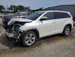 Salvage cars for sale from Copart Spartanburg, SC: 2019 Toyota Highlander Limited