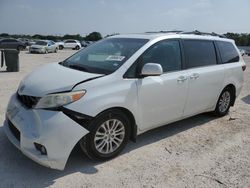 Salvage cars for sale at San Antonio, TX auction: 2015 Toyota Sienna XLE