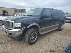 Salvage cars for sale at Kansas City, KS auction: 2002 Ford Excursion Limited