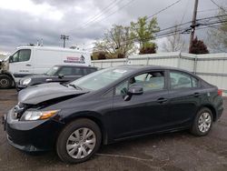Salvage cars for sale from Copart New Britain, CT: 2012 Honda Civic LX