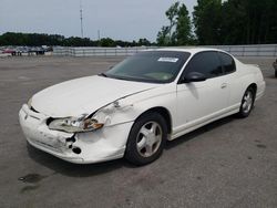 Salvage cars for sale from Copart Dunn, NC: 2005 Chevrolet Monte Carlo LT