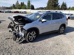 Salvage cars for sale at Graham, WA auction: 2022 Subaru Forester Limited
