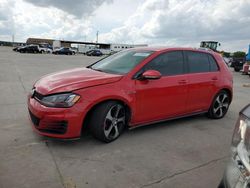 Salvage cars for sale at Grand Prairie, TX auction: 2015 Volkswagen GTI