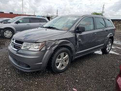 Salvage cars for sale from Copart Homestead, FL: 2013 Dodge Journey SE