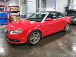 Salvage cars for sale at Ham Lake, MN auction: 2007 Audi A4 S-LINE 2.0T Cabriolet Quattro