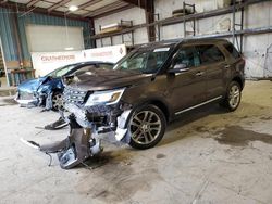 Salvage cars for sale at Eldridge, IA auction: 2016 Ford Explorer Limited