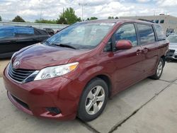 Toyota Sienna le salvage cars for sale: 2012 Toyota Sienna LE