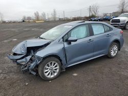 Salvage cars for sale from Copart Montreal Est, QC: 2022 Toyota Corolla LE